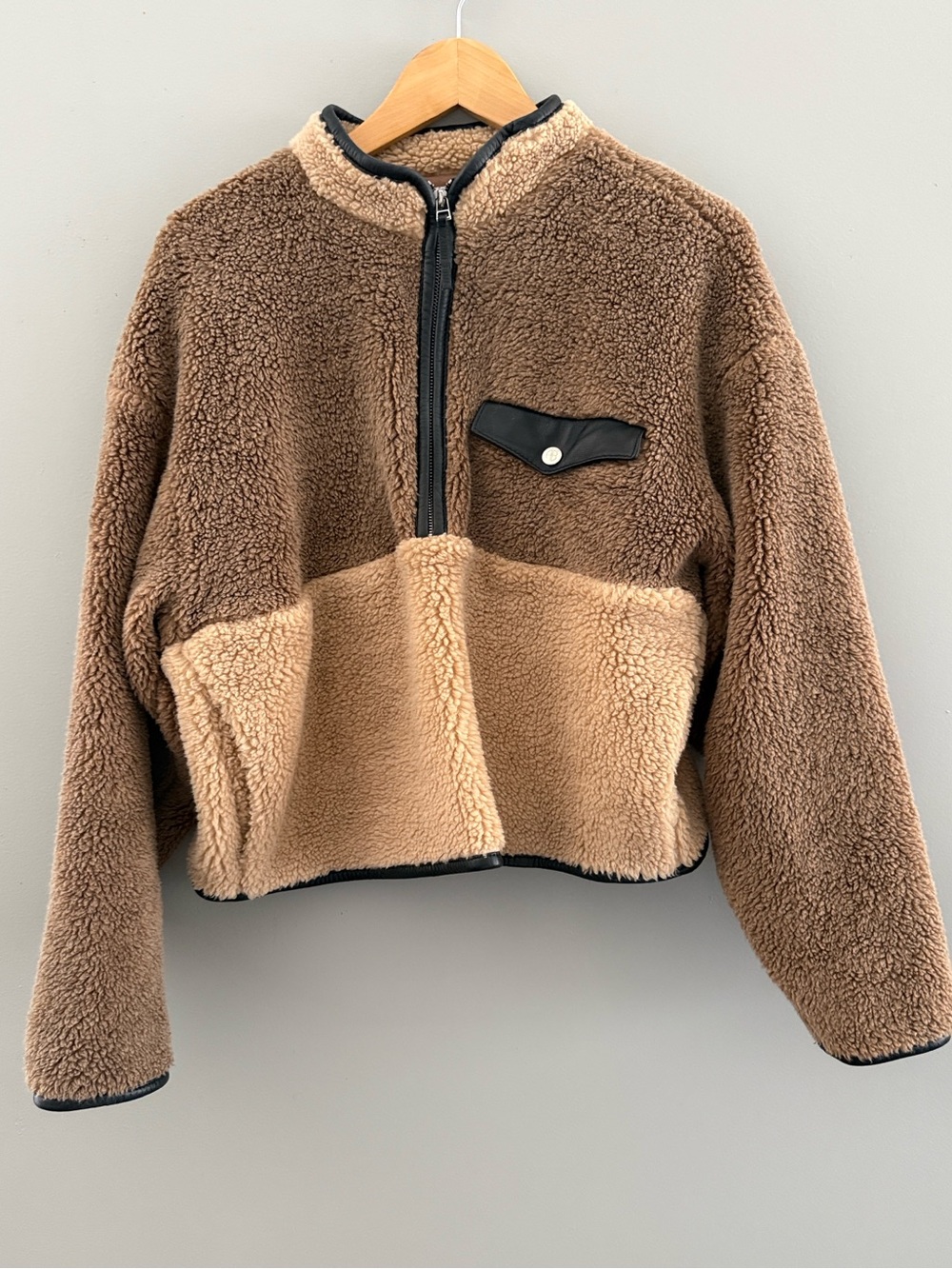 Anine Bing Royce Sherpa Pullover - Small
